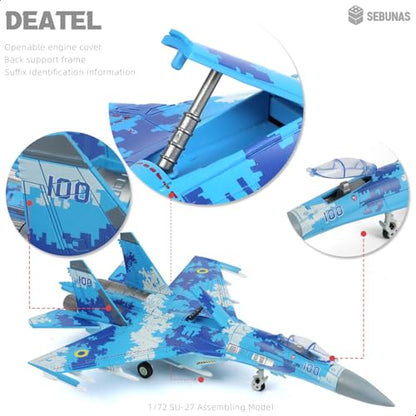 1:72 Scale SU-27 Flanker Fighter Jet Quick Assembly Model Kit - color: 07.su-27