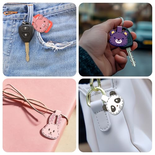 beinkmake 10Pcs Animals Keychain Polymer Clay Cutters for Adults Cute Animals Avatars Polymer Clay Keychain Cutter for Jewerly Making Birthday Party Gifts DIY Supplies - style: Little bear