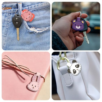 beinkmake 10Pcs Animals Keychain Polymer Clay Cutters for Adults Cute Animals Avatars Polymer Clay Keychain Cutter for Jewerly Making Birthday Party Gifts DIY Supplies - style: Little bear