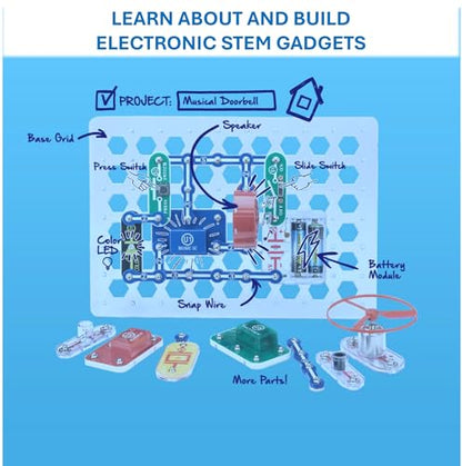 SNAP CIRCUITS Jr. SC-100 STEM Electronics Kit, 100+ Projects, Ages 8+ - size: 100 Projects
