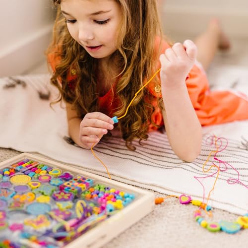 Melissa & Doug Created by Me! Bead Bouquet Deluxe Wooden Bead Set with 220+ Beads for Jewelry-Making Kits for Kids 4+ - FSC Certified