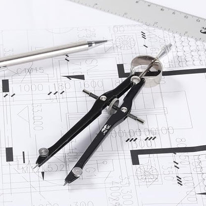Mr. Pen- Professional Compass for Geometry, Extra Lead - color: Black