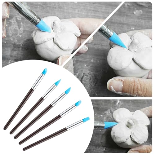 EIGTWEN 100ml Air Dry Clay Glaze and 29pcs Clay Tools Kit, Gloss Varnish - size: Gloss