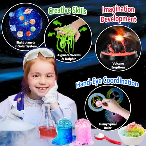 UNGLINGA 250+ Science Experiments Kits for Kids, Chemistry Set - style: science kit with 250 experiments