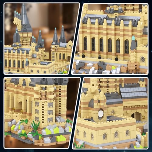 PQKIE Magic Castle Micro Mini Building Set, 2929 Pcs Magic House Model Building Toys, STEM Creative Magic World Office and Home Decor Bricks Kits, Christmas Birthday Gift for Adults Teens Kids 14+ - style: 2929 Pieces