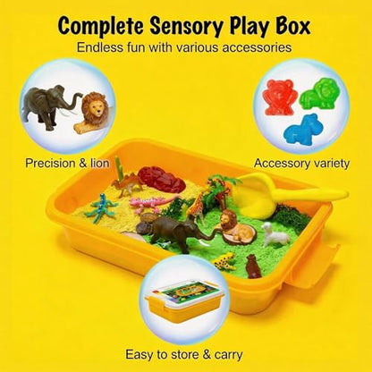 Carolart Jungle Sensory Bin, Animal Sandbox & Sensory Sand Kit - style: Jungle