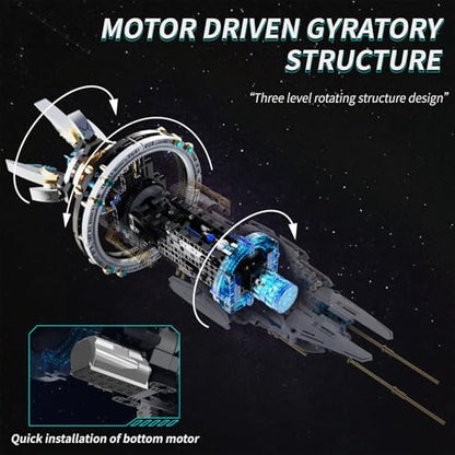 Space Station Building Set Spaceship Model and Display Stand 1583P - style: T2015