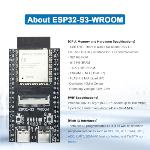 LAFVIN Super Starter Kit for ESP32-S3-WROOM Support MicroPython & C/C++