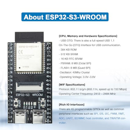 LAFVIN Super Starter Kit for ESP32-S3-WROOM Support MicroPython & C/C++