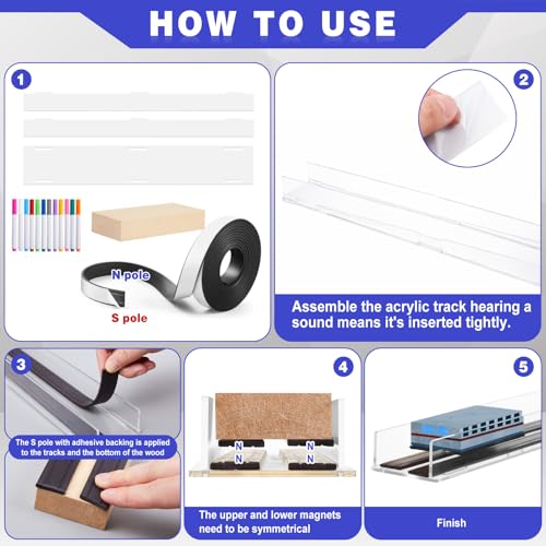 Magnetic Levitation Train Kit Monopolar Magnetic Tape Track Board Wood