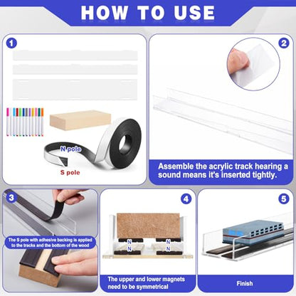 Magnetic Levitation Train Kit Monopolar Magnetic Tape Track Board Wood