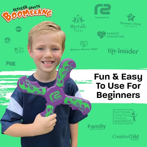 Pool Toys Foam Boomerang - Fun Stocking Stuffer Gifts for Girls & Boys - color: Purple