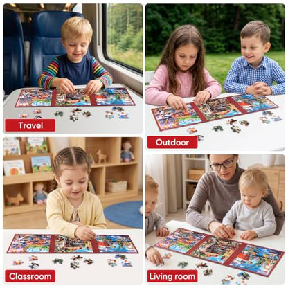 Biarek Fire Truck & Rescue Magnetic Puzzles for Kids 3-5, 75-Piece Set - color: Fire Truck & Rescue - 75 Pieces