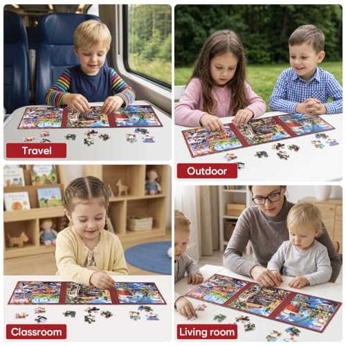 Biarek Fire Truck & Rescue Magnetic Puzzles for Kids 3-5, 75-Piece Set - color: Fire Truck & Rescue - 75 Pieces