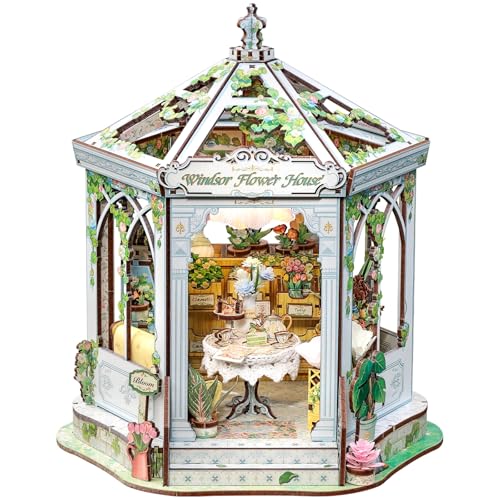 Cutefun Book Nook Kit - DIY Miniature House Dollhouse Kit for Adults - color: Windsor Flower House