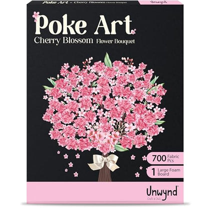 Unwynd Poke Art Cherry Blossom Flower Bouquet Kit for Adults, Women & Teens - style: Cherry Blossom