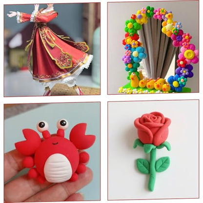 Air Dry Clay Lightweight, Flexible Modeling Clay for Adults Arts and Crafts - color: Red