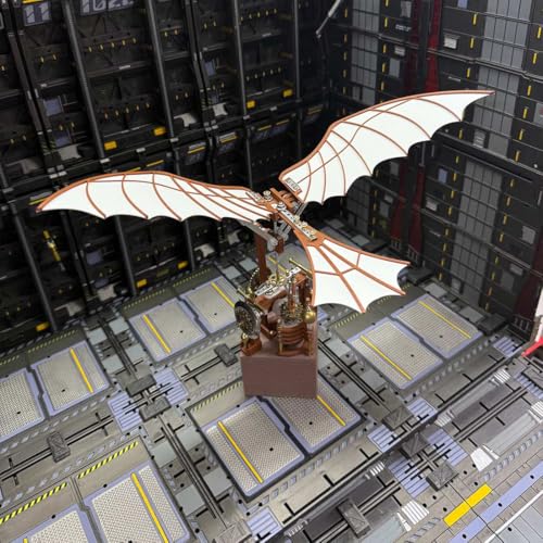 Da Vinci Flapping Wing Model 3D DIY Gear-Driven Model Kit, Using A Classical Mechanical Winding Structure Instead of Batteries, Collectible Display Creative Gift (243PCS)