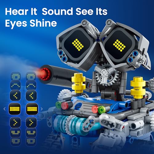 Sillbird STEM Robot Building Kit with Remote Control Gifts for Boys 8-14 - color: Blue