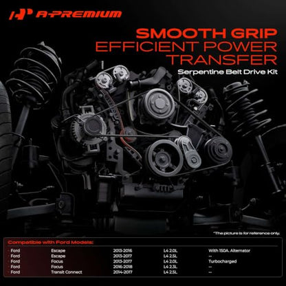 A-Premium Engine Serpentine Belt Drive Kit