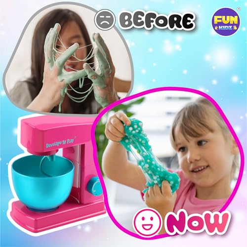 Electric Slime Mixer Machine Kit for Kids, FunKidz Twist Mixing Glue and Activator to Making Slime Automatic Craft Toy for Girls Ages 8-12 Boys Gifts