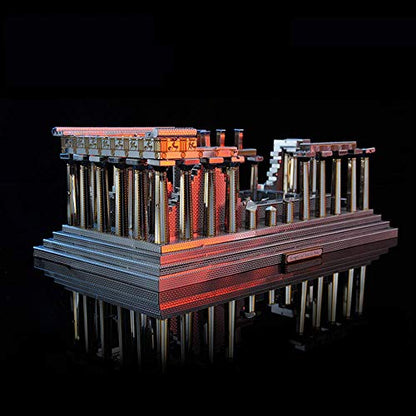 Microworld 3D Metal Puzzle - Temple of Athena Architecture Model Kit, DIY Challenge for Adults, Arts & Craft Assembly Brain Teaser Gift Toys for Teens - 142 Pcs