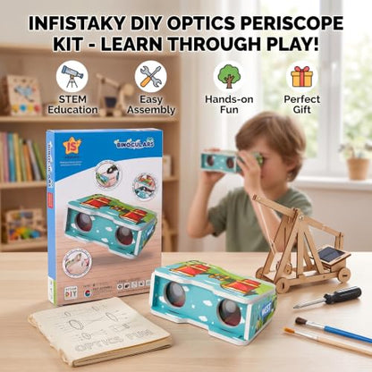 STEM DIY Binoculars Kit - Build & Explore Optics, Astronomy - style: Binoculars