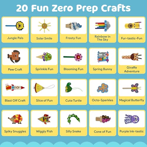 Mumaloo Kids Craft Kit – 20 No-Mess Art Projects Ages 4–8