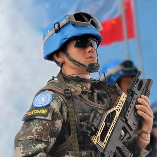 12 Inch Action Figures Military Set, 1/6 Scale Soldier Model Set with Weapons, Outfit and Other Accessories - Peacekeeping Force-CH03 - color: Ch03