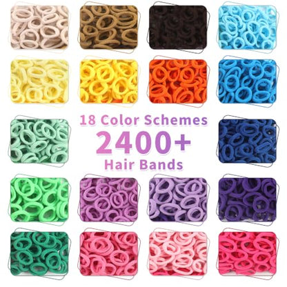 STAOVA 2400 Pcs Cloth Loom Bands Refill for Weaving Loom Bracelets Kit - style: Loom Loops Refill 2