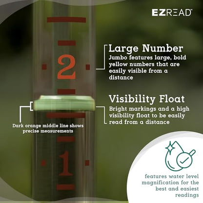 Headwind EZRead 15” Professional Outdoor Rain Gauge High-Visibility Float, Heavy-Duty, Weather-Resistant, Made in USA, Copper Finish - color: Copper