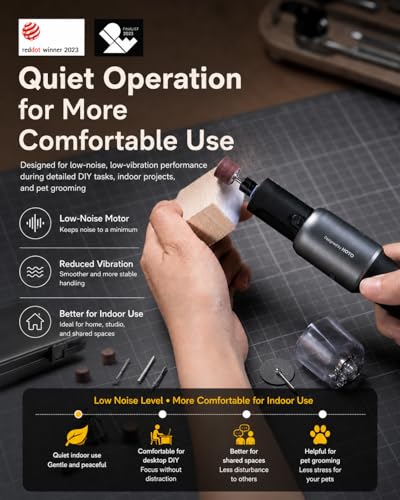 HOTO Cordless Rotary Tool Kit, 5-Speed for 3D Printer Sanding & DIY