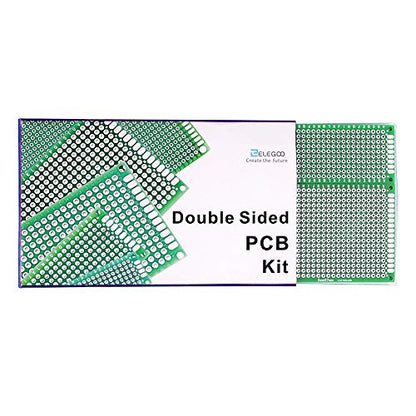 ELEGOO 32Pcs Double Sided PCB Board Prototype Kit for DIY Soldering