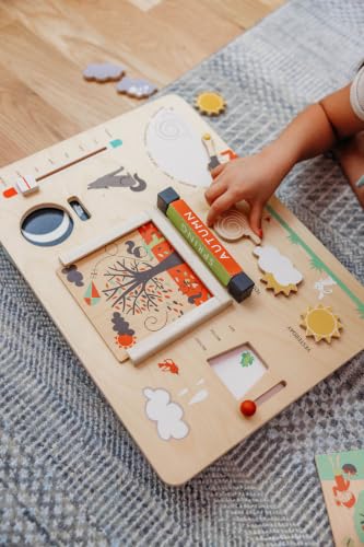 Tender Leaf Toys - Weather Watch - Educational Wooden Weatherboard for Kids - Perfect Climate Teaching Toy Station for Kids to Play and Learn for Age 3+