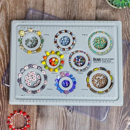 The Beadsmith Elements Bracelet & Anklet Design Bead Board - size: Bracelet Board - 9 Channel