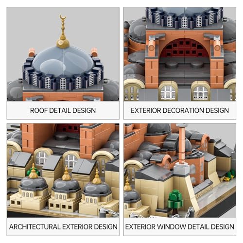 Hagia Sophia Cathedral Building Block Toy Landmark Architecture Model Kit for Adults Teens and Collectors Display Gift Set - style: Hagia Sophia Cathedral