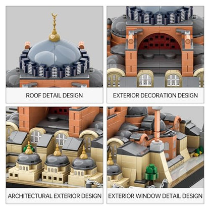 Hagia Sophia Cathedral Building Block Toy Landmark Architecture Model Kit for Adults Teens and Collectors Display Gift Set - style: Hagia Sophia Cathedral