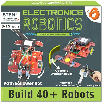 ButterflyEdufields 40in1 STEM Robotics Kits for Kids 8-12 Years | DIY Robots Projects for Kids with Electronics Board & Sensors | Best Educational Homeschooling Gift for 8 10 12 Years | 100+ Parts - style: Robotic Kit For Kids