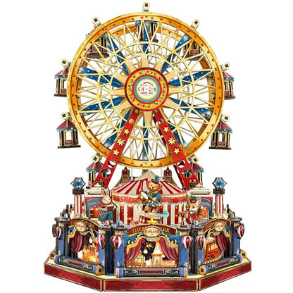 Book Nook Kit DIY Miniature House 3D Wooden Puzzle - Century Ferris Wheel - color: Century Ferris Wheel