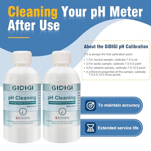 pH Cleaning Solution 250 ml x 2 and pH Electrodes Storage Solution - color: White