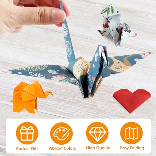 Pigipigi Kids Craft Origami Paper | 160 Pcs Origami Kit for Kids Ages 5-12