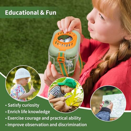 Bug Catcher Kit for Kids,STEM Outdoor Exploration Set（Ages 3+） - style: Kids Bug Catcher Set