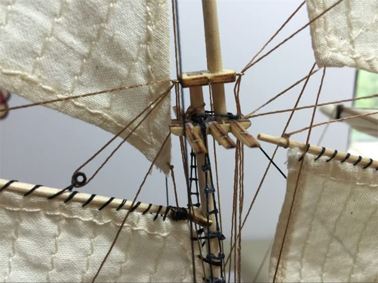 GAWEGM Wooden Ship Model - 1/100 Halcon 1840 Building kit, for Adult - color: Brass cannon