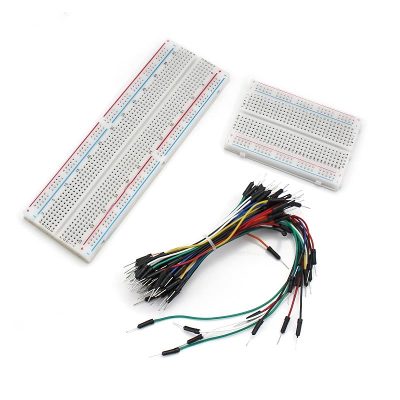 Solderless Breadboard 1Pcs 830 Tie Points - 400 Tie Point - 65 Pcs Flexible Breadboard Jumper Wires - color: 1Pcs-830-400TieBreadboard-JumperWire65pcs