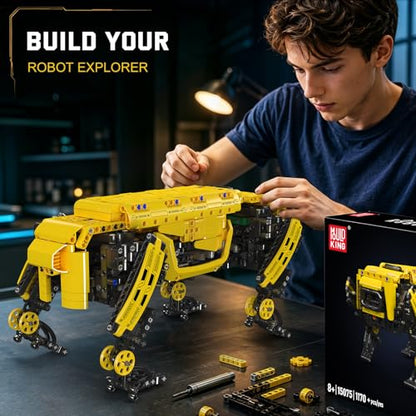 Mould King Robot Dog Building Set, Remote Controlled Robot Dog Toy for Kids, Mechanical Robot to Build, DIY Building Set as STEM Project/Collectibles (936 Pieces)