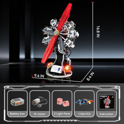 Engine Building Kit, STEM Motor Display Set Engine Model Kit (1100 PCS) - size: Large