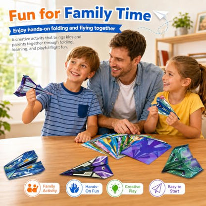 Xuoent Paper Airplane Kit, Origami Kit for Kids, World Classic Paper Planes - color: Green