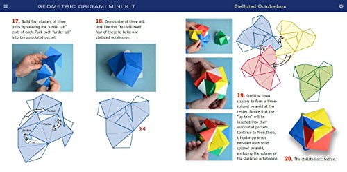 Geometric Origami Mini Kit: Folded Paper Fun for Kids & Adults! This Kit Contains an Origami Book with 48 Modular Origami Papers and Instructional Videos