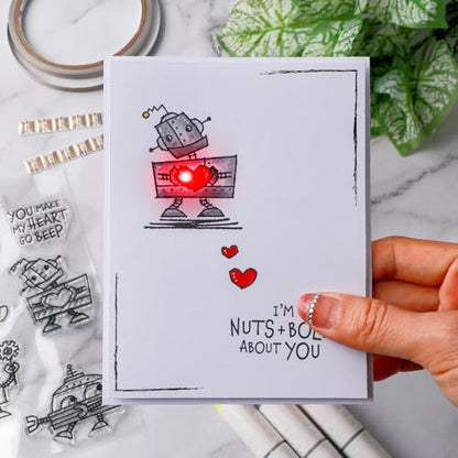LED Circuit Stickers Light Craft Kit - 30 Pcs Yellow Pink Orange for Making Light-Up Cards Projects, with 1 Roll Conductive Tape and 3 Sheets Adhesive Foam Strips, Add Lights to Holiday Special Cards