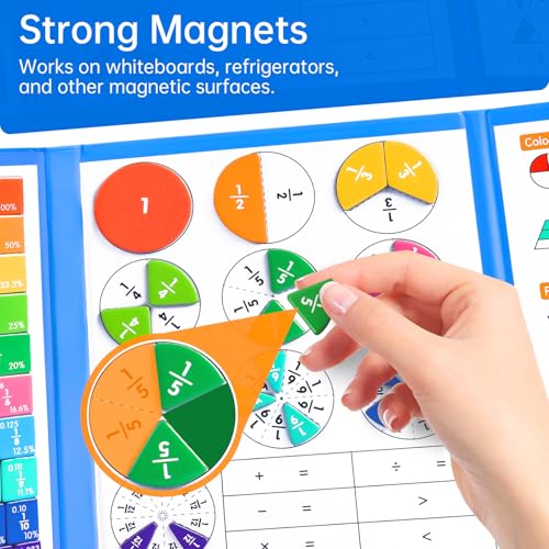 Montessori Magnetic Book Fraction Puzzle for Kids